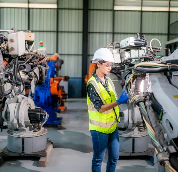 Engineer Working on heavy machinery