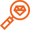 Diamond Magnifying Glass Icon